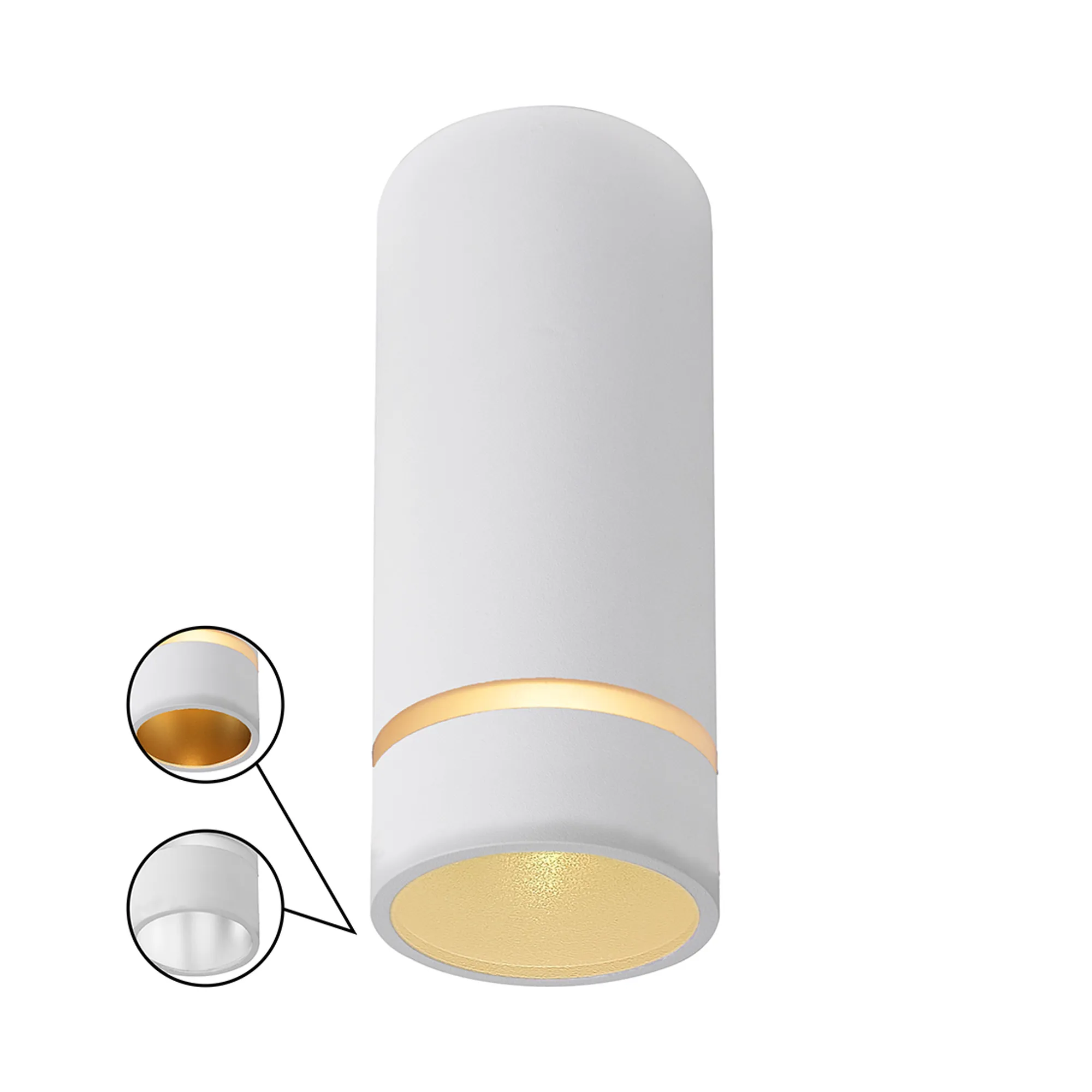 M8886  Split 6cm Spotlight, 1 Light GU10 (Not Included), White